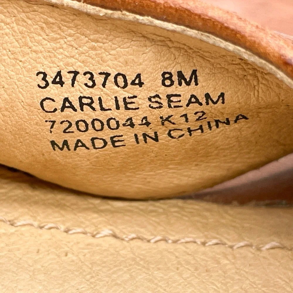 Frye Carlie Seam Brown Leather Wedge Platform Sandals Womens 8M Coastal Cowgirl